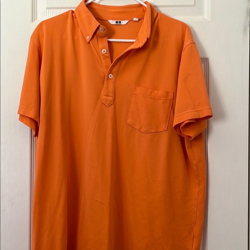 Uniqlo Orange Polo Shirt Vibrant Casual Style